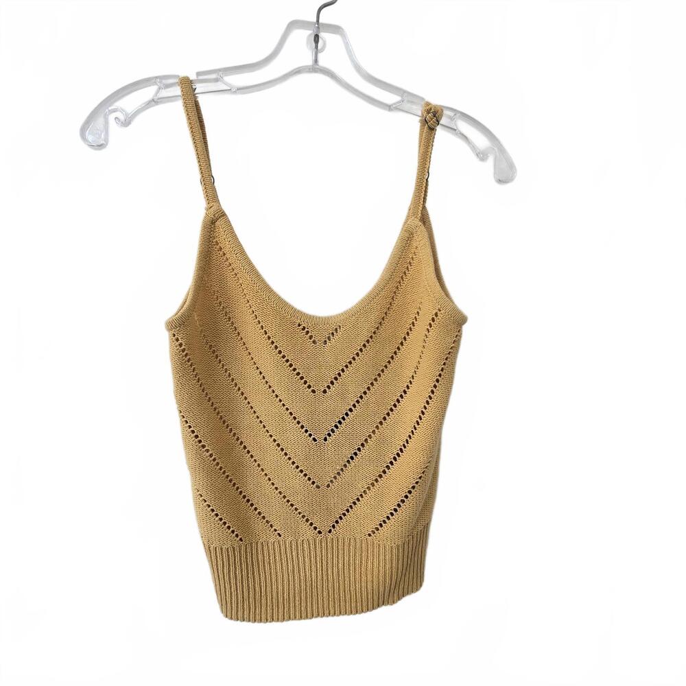 NWT - Roxy Sunrise Club Knit Crop Top - XS Yellow